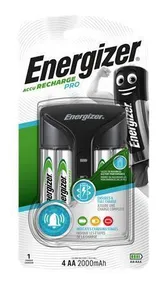 Ładowarka, AA/AAA, 4x2000 mAh AA (wstępnie naładowana), wyświetlacz, ENERGIZER Pro